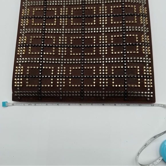 Christian Louboutin - Authentic Monogram Tritac Portfolio Spiked Leather Large - Picture 6 of 16